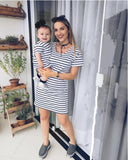 Zebra Striped Short Matching Dresses