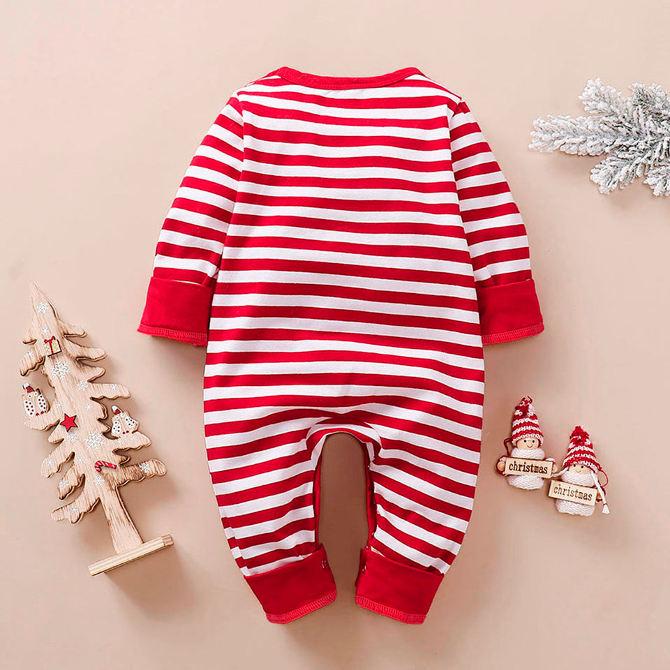 Santa Claus Striped Romper