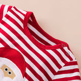 Santa Claus Striped Romper