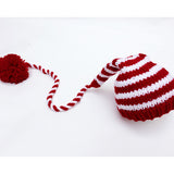 Newborn Hand-Knitted Long Tail Hat (Christmas Baby)