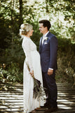 Pretty White Maternity Split dress