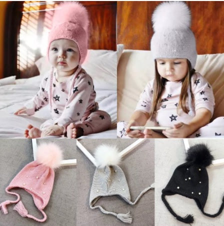 Pearl Knitted Woolen Hat