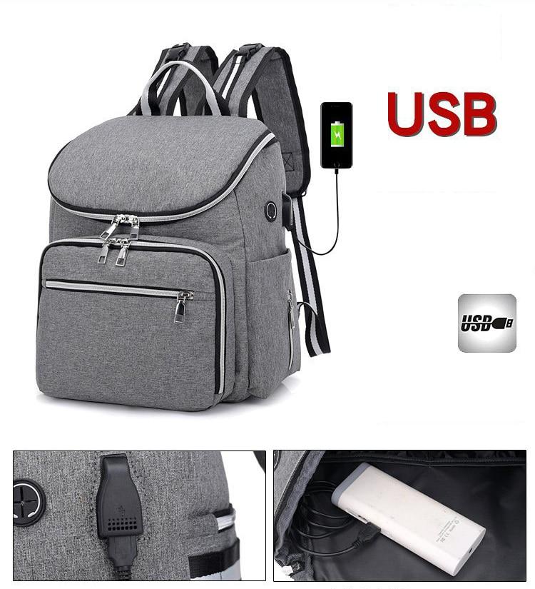 Diaper/ Stroller bag pack with USB