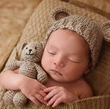 Knitted Hat and Matching Toy - Perfect for Baby Photography