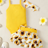 Ju Ju Jam's Yellow Romper with Skirt Set: Perfect for Stylish Kids