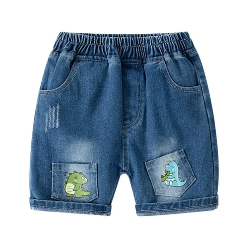 Dinosaur Blue Denim Boys Jeans Shorts