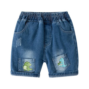 Dinosaur Blue Denim Boys Jeans Shorts