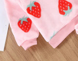 Ju Ju Jam Berry Pink Plush Co-ord Set for girls, featuring a warm and stylish design in a bright berry pink shade.