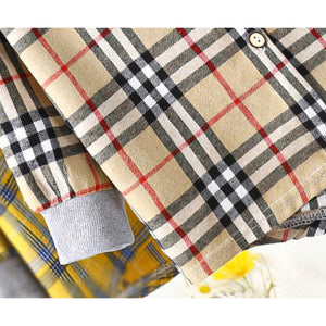 Little Man's Hooded Boys and Girls Plaid Shirt, a fashionable and comfortable choice with a hood and plaid print, available at Ju Ju Jam.