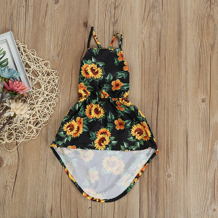 Ju Ju Jam Kids Collection: Sunflower Tail Dress - Bright and Cheery