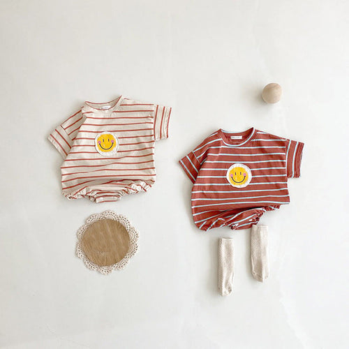 Ju Ju Jam Striped Baby Romper – Front View