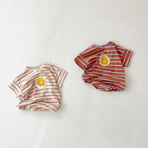 Charming Striped Romper for Infants by Ju Ju Jam