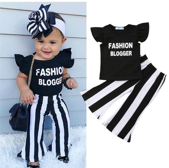 Ju Ju Jam Fashion Blogger T-shirt and Pant Set - Stylish Kids Wear