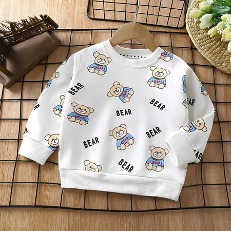 Bear Printed Girls and Boys Sweatshirt T-shirt