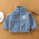 Blue Champ Girls and Boys Fleece Jacket by Ju Ju Jam – stylish and cozy jacket for kids, perfect for cooler days.