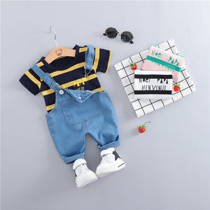 Chic Striped Jumpsuit Set for babies and toddlers by Ju Ju Jam