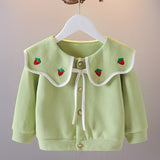 Ju Ju Jam Berry Sweet Little Girls Cardigan, featuring a soft, cozy design with a sweet berry-inspired color for a charming look.