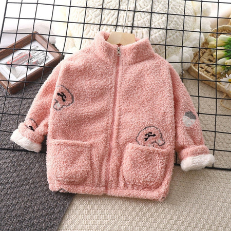 Ju Ju Jam’s Fuzzy Bear Warm Fleece Jacket – a charming and practical choice for colder weather.