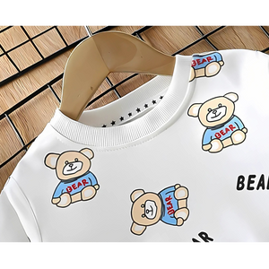 Bear Printed Girls and Boys Sweatshirt T-shirt