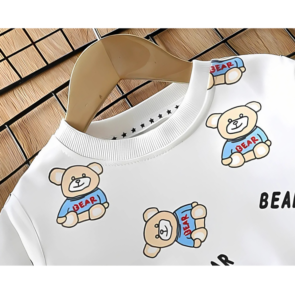 Bear Printed Girls and Boys Sweatshirt T-shirt