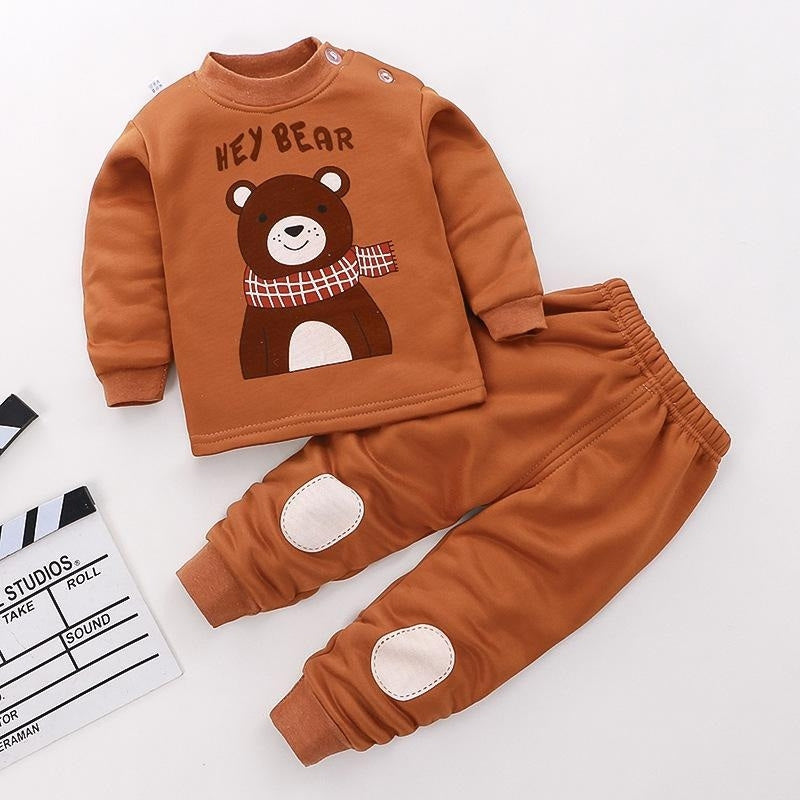 Ju Ju Jam Hey Bear Boys and Girls Fleece Set - Cozy and Cute Toddler Winter Outfit