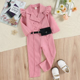 Adorable Ju Ju Jam Overcoat Styled Shirt and Pant Set for Children