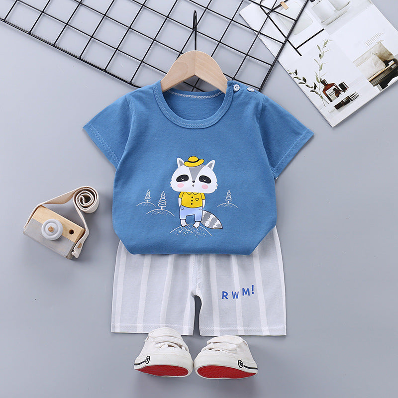 Ju Ju Jam Blue T-shirt and Bottom Set: Stylish and Versatile Kids Wear