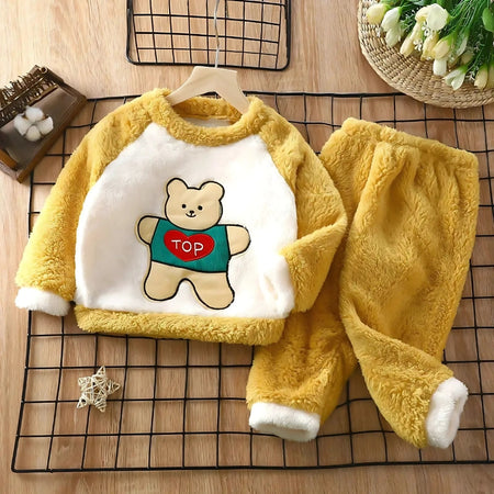 Snuggly Bear Boys and Girls Plush Set with a cozy bear-themed design, perfect for warmth and cuteness from Ju Ju Jam.