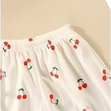 Cherry Sweet Girls Lounge Wear Set from Ju Ju Jam, offering a stylish and comfy outfit with a fruity cherry print.