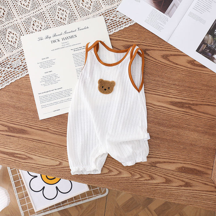 Ju Ju Jam Sleeveless Bear Romper: Cute and Comfortable Baby Apparel