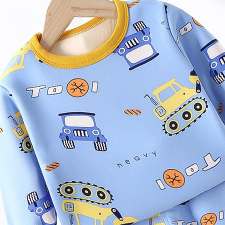 Vehicles Printed Boys Loungewear Set by Ju Ju Jam, a cozy outfit combining fun prints and premium comfort for your child.