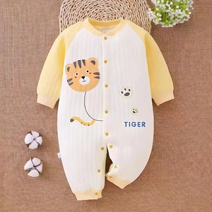 Yellow Mellow Baby Tiger Boys and Girls Romper