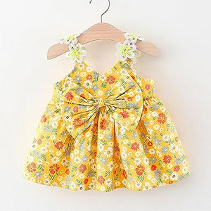 Fashionable Kids' Dress - Yellow Flowers Sleeves - Ju Ju Jam Brand