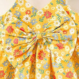 Yellow Flowers Sleeves Dress for Babies and Kids - Ju Ju Jam Collection