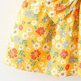 Ju Ju Jam Children's Dress - Yellow Flowers Sleeves Design