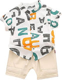 Charming White Alphabet Printed Shirts and Shorts for toddlers by Ju Ju Jam