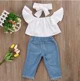 Explore Ju Ju Jam's White Top and Jeans Set (3 Piece) - Perfect for Any Occasion