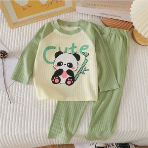 Cute Panda Baby Girls Pyjama Set by Ju Ju Jam, featuring adorable panda prints and soft, breathable fabric for cozy sleep.