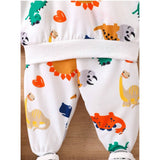 Trendy Vibrant Dino Girls and Boys Co-ord Set, designed with bold dinosaur prints for active little ones at Ju Ju Jam