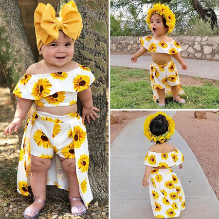 Cute baby outfit: Ju Ju Jam's Sunflower Three Piece Set