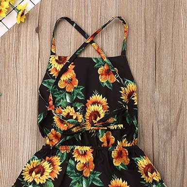 Ju Ju Jam Kids Collection: Sunflower Tail Dress - Bright and Cheery