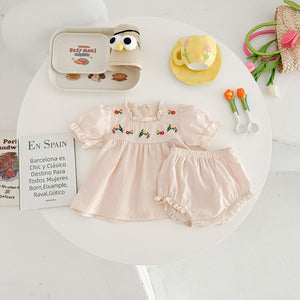 Adorable Embroidered Summer Sets by Ju Ju Jam for little ones