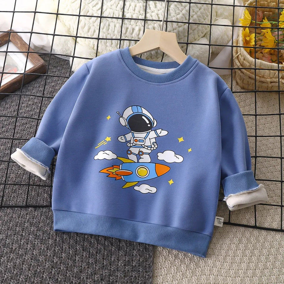 Little Astronaut Star boys' and girls' T-shirt with a fun space-themed design - Ju Ju Jam