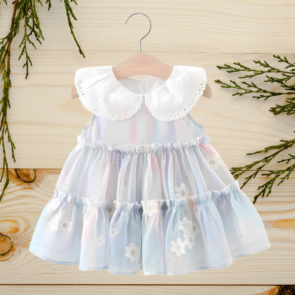 Twirl Frill Flowers Girls Dress