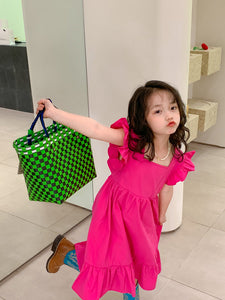 Chic Back Bow Korean Girls Party Dress - Perfect outfit for baby girls' parties and events, found at Ju Ju Jam