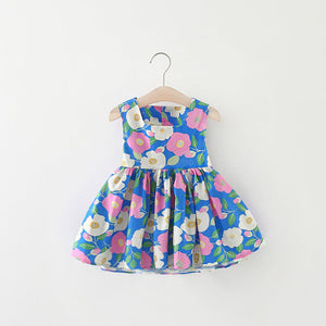 Ju Ju Jam baby girls' dress with a floral design and unique back pattern