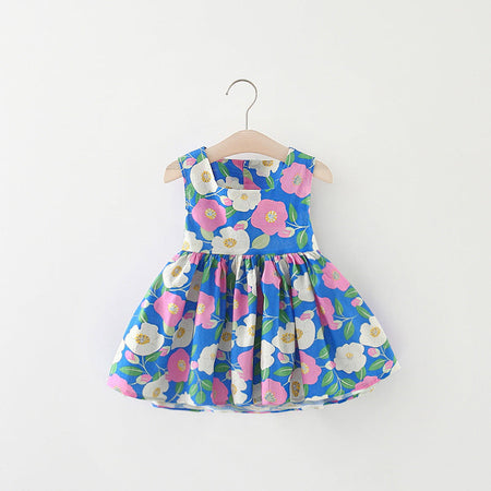 Close-up of floral design and back pattern on baby girls' dress - Ju Ju Jam