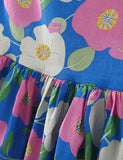 Close-up of floral design and back pattern on baby girls' dress - Ju Ju Jam