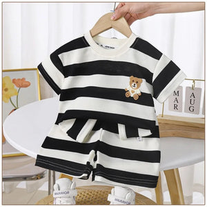 Bear Striped Cool Boys Co-ord Set by Ju Ju Jam