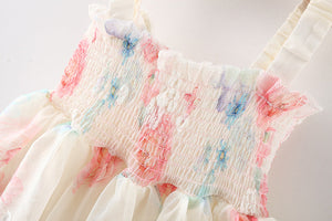 Floral Fairy Wings Girls Dress